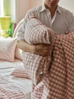 Mille Notti Casella Kissenbezug 60x80 Cm, Rosa/Elfenbein 10 Mille Notti Casella Kissenbezug 60x80 Cm, Rosa/Elfenbein -Mille Notti mille notti casella orngott darkgrey ivory 4