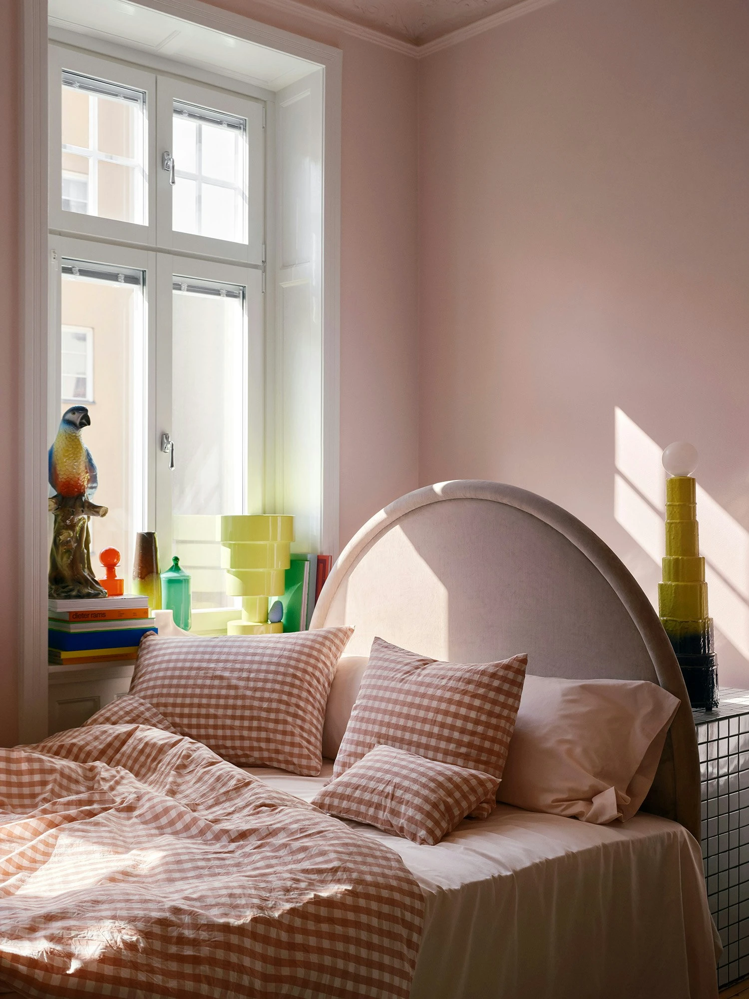 Mille Notti Casella Kissenbezug 50x90 Cm, Rosa/Elfenbein 7 Mille Notti Casella Kissenbezug 50x90 Cm, Rosa/Elfenbein – Bild 5