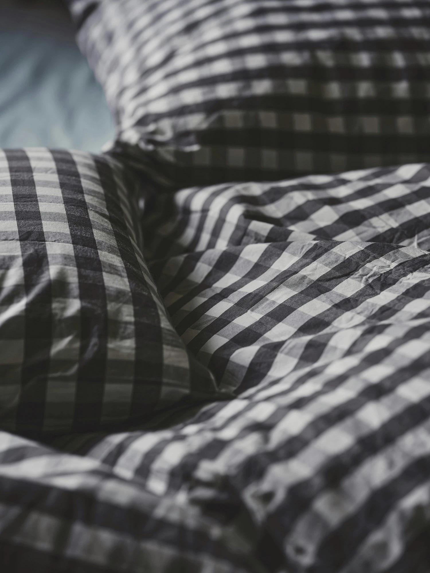 Mille Notti Casella Kissenbezug 50x90 Cm, Elfenbein/Dunkelgrau 6 Mille Notti Casella Kissenbezug 50x90 Cm, Elfenbein/Dunkelgrau – Bild 4