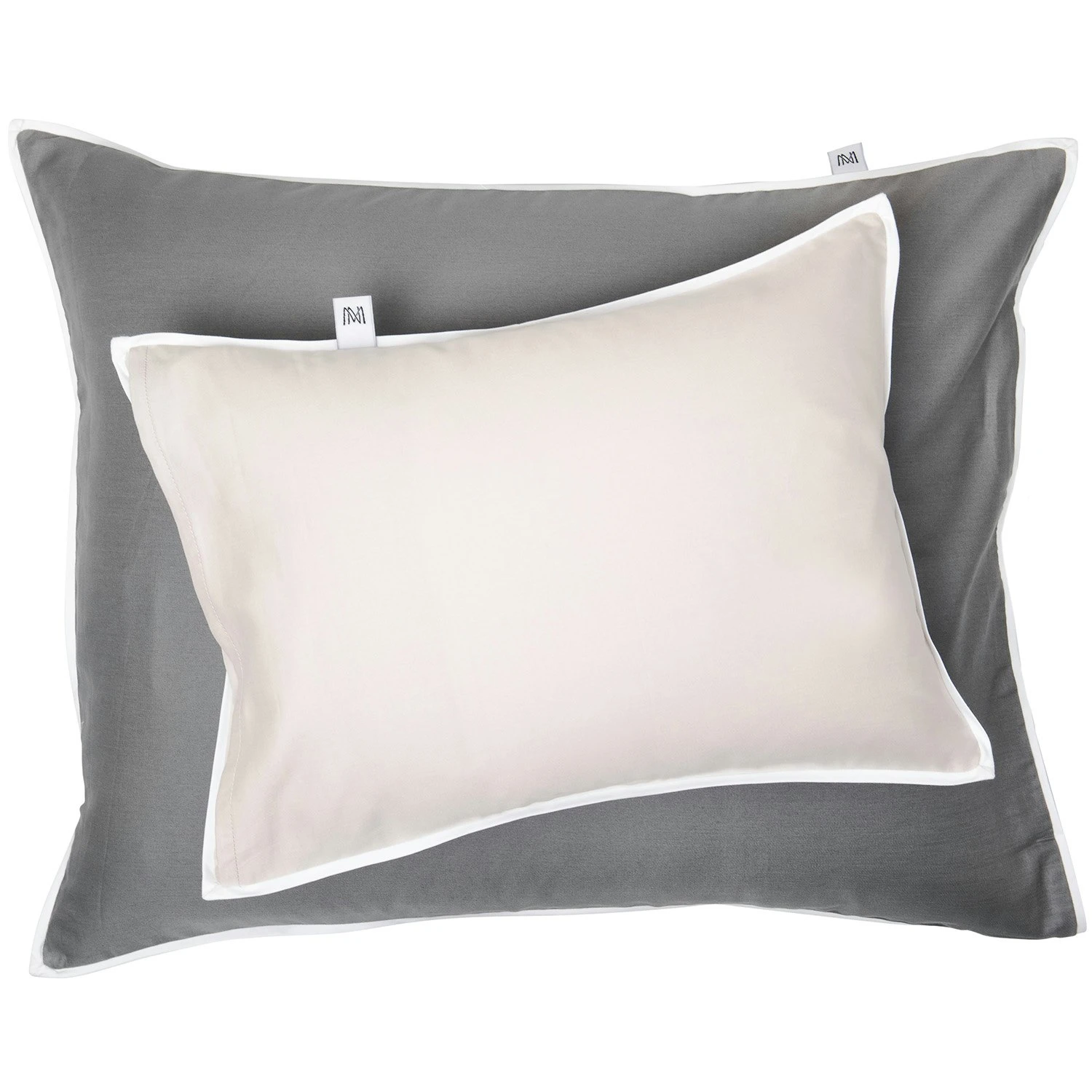 Mille Notti Duetto Kissenbezug Grau/Beige, 60x80 Cm 4 Mille Notti Duetto Kissenbezug Grau/Beige, 60x80 Cm – Bild 2