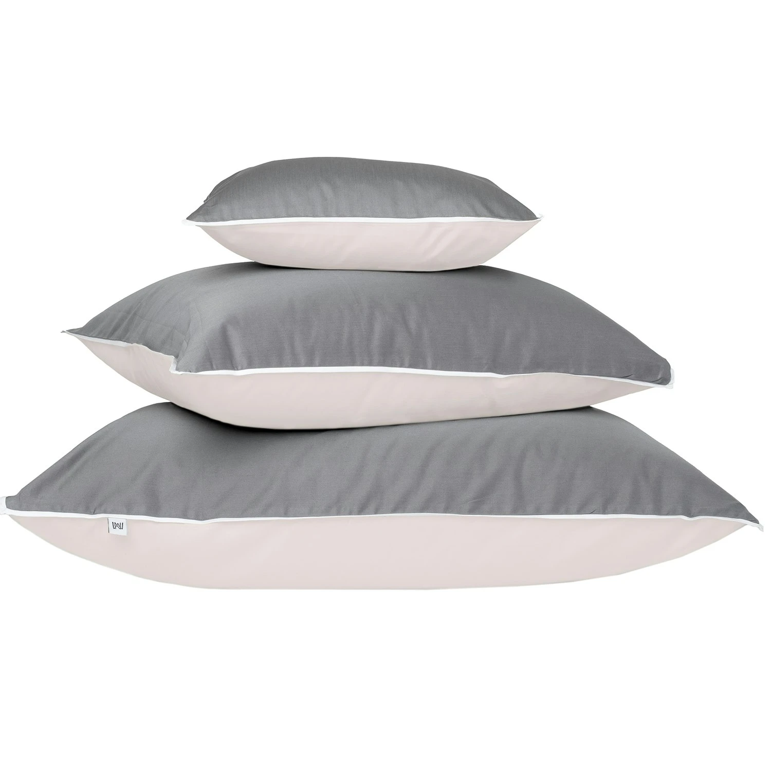 Mille Notti Duetto Kissenbezug Grau/Beige, 60x80 Cm 5 Mille Notti Duetto Kissenbezug Grau/Beige, 60x80 Cm – Bild 3