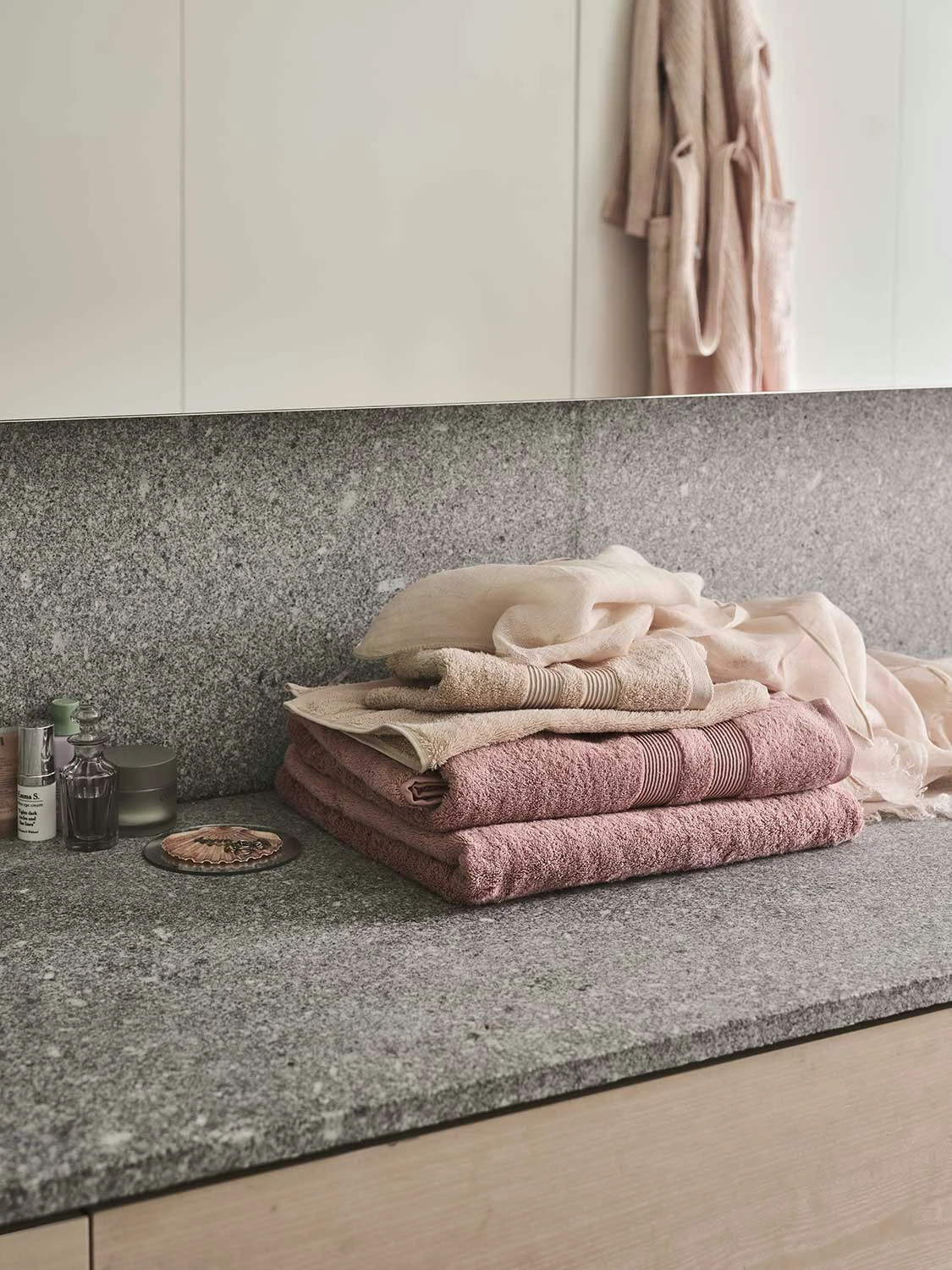 Mille Notti Fontana EKO Handtuch Rosa, 100x150 Cm 4 Mille Notti Fontana EKO Handtuch Rosa, 100x150 Cm – Bild 2