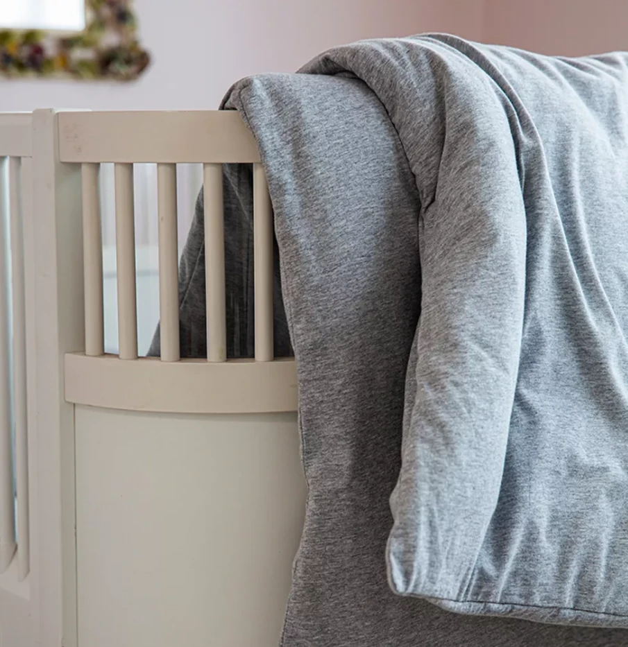 Mille Notti Poema Baby Bettdeckenbezug 100x130cm, Hellgrau 4 Mille Notti Poema Baby Bettdeckenbezug 100x130cm, Hellgrau – Bild 2