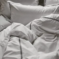 Mille Notti Singolo Bettdeckenbezug Öko Grau, 140x200 Cm -Mille Notti mille notti singolo bettdeckenbezug oko grau 2