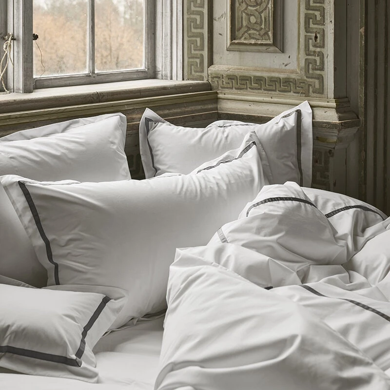 Mille Notti Singolo Kissenbezug Öko Grau, 50x60 Cm 4 Mille Notti Singolo Kissenbezug Öko Grau, 50x60 Cm – Bild 2